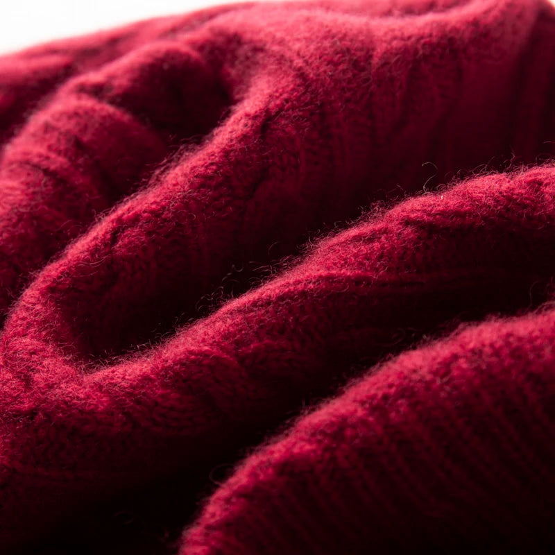 Cashmere Knitted Fashion Scarf And Hat