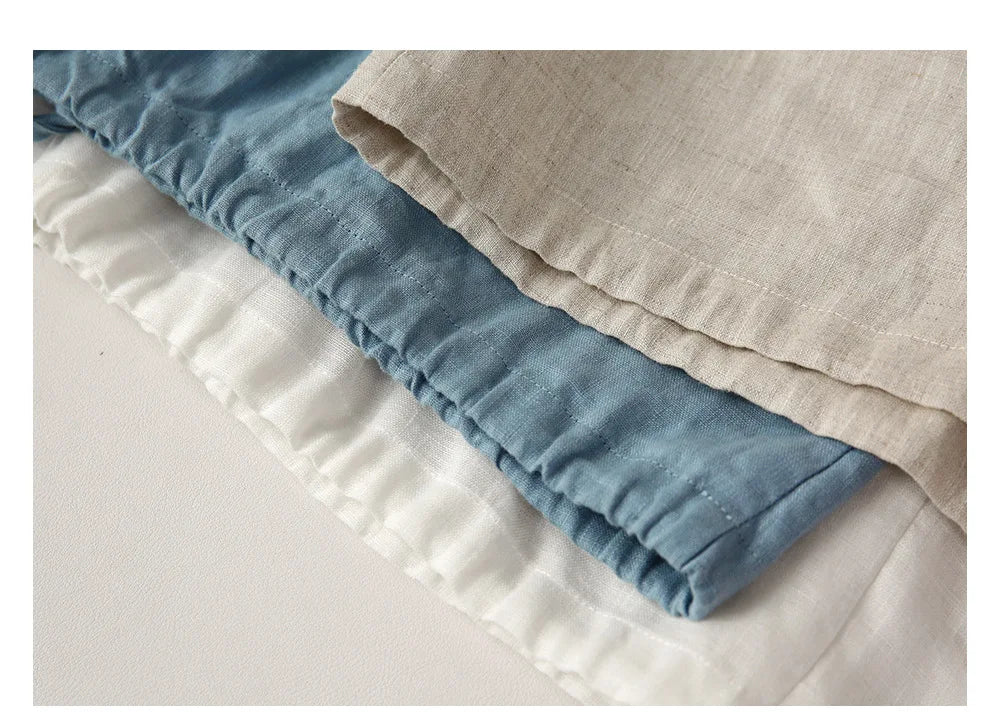 Casual Linen Crew Neck Loose Sleeveless Shirt