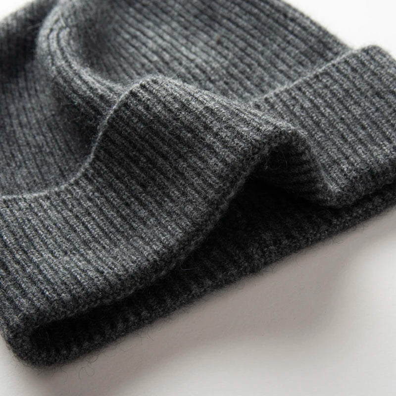 Solid Color Cashmere Soft Knit Hat