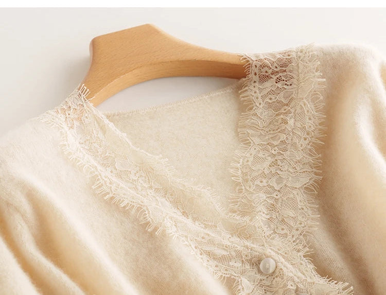 Cashmere Casual V-Neck Knit Sweater